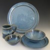 Pottery pieces in the Rutile Glaze